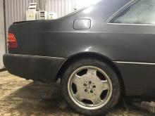 Задняя часть Mersedes S140 AMG после установки проставок