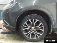 перед после установки проставок Mitsubishi Outlander III