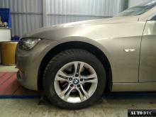 Передняя часть BMW 3 после установки проставок