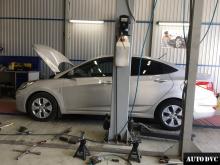 Общий вид Hyundai Solaris до установки проставок