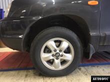 Передняя часть Hyundai Santa Fe после установки проставок