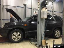 Общий вид Hyundai Santa Fe до установки проставок