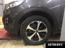 Передняя часть Kia Sorento Prime после установки проставок