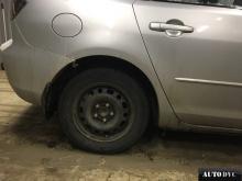 Задняя часть Mazda 3 после установки проставок