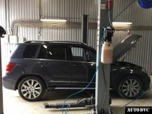 Общий вид Mercedes GLK до установки проставок