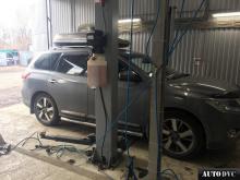 Общий вид Nissan Pathfinder до установки проставок