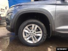 Передняя часть Skoda Kodiaq после установки проставок