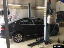 Общий вид Volkswagen Passat после установки проставок