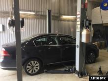 Общий вид Volkswagen Passat до установки проставок